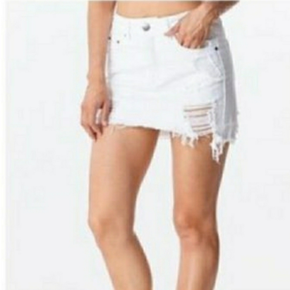 LITZ women's Premium Denim Raw Skirt Size M